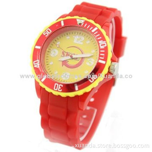 Silicone Quartz Watches, Japan Movement and Battery, 3ATM Water-resistant